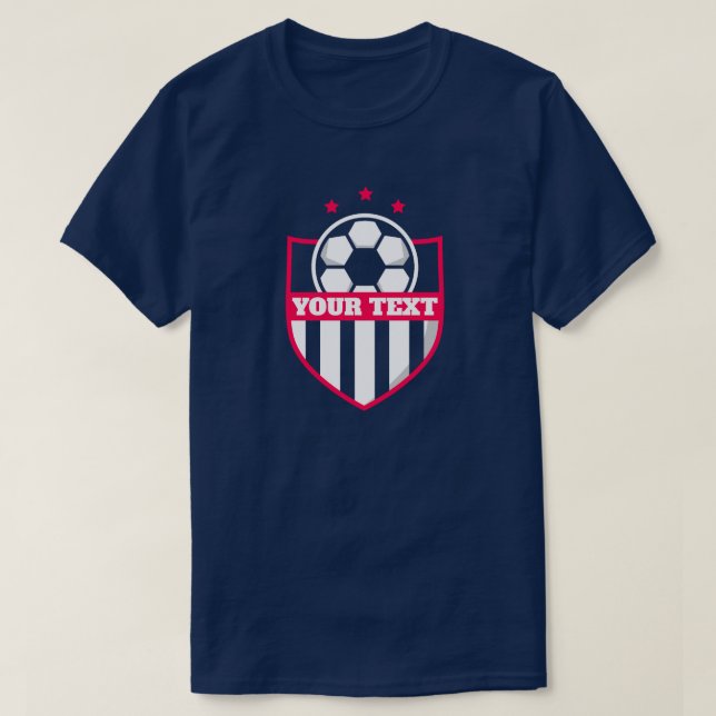 Camiseta Futbol Soccer Team Name & Number Template (Diseño del anverso)