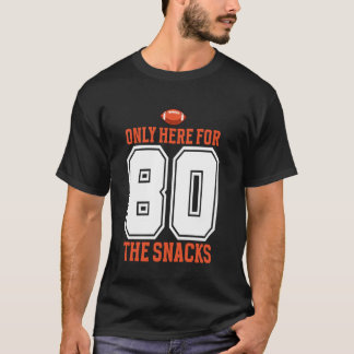 Camiseta Fútbol Solo Estoy Aquí Por Los Snacks 80 Hombres M