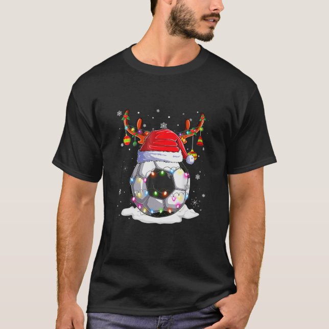 Camiseta Fútbol Sombrero Reindeo Pajamas Hombres B (Anverso)