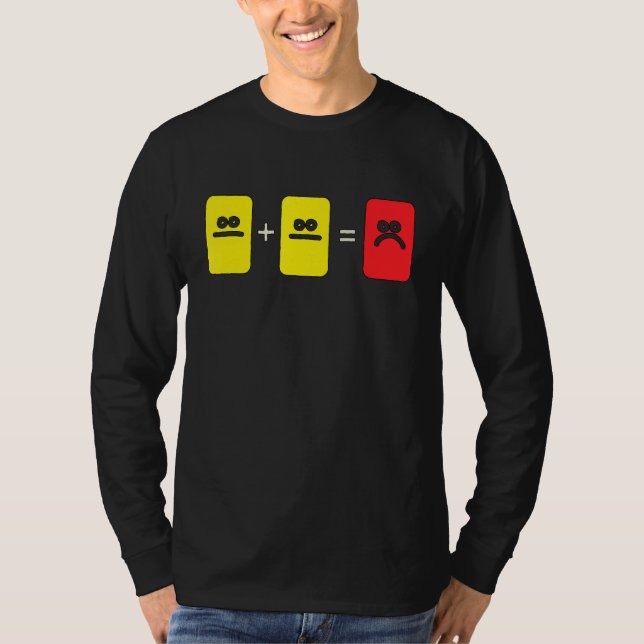 Camiseta Fútbol Tarjeta roja amarilla árbitro Funny Sports (Anverso)