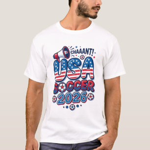 Camiseta Fútbol USA 2026 Fútbol Negrita Tipografía País Tra