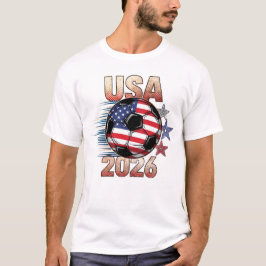 Camiseta Fútbol USA con Estrellas Rojas Blancas y Azules 20
