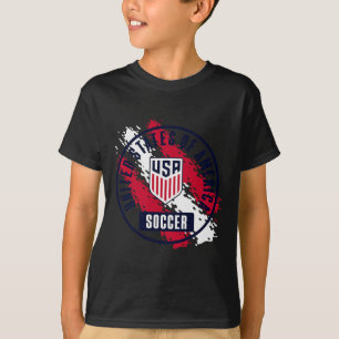 Camiseta Fútbol Usa Retro Pintura Gris Usmnt Oficialmente L