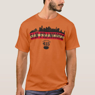 Camiseta Fútbol Vintage Retro San Francisco Skyline 415