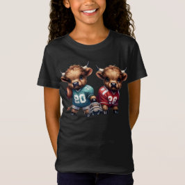 Camiseta Fútbol y vacas de las Highlands