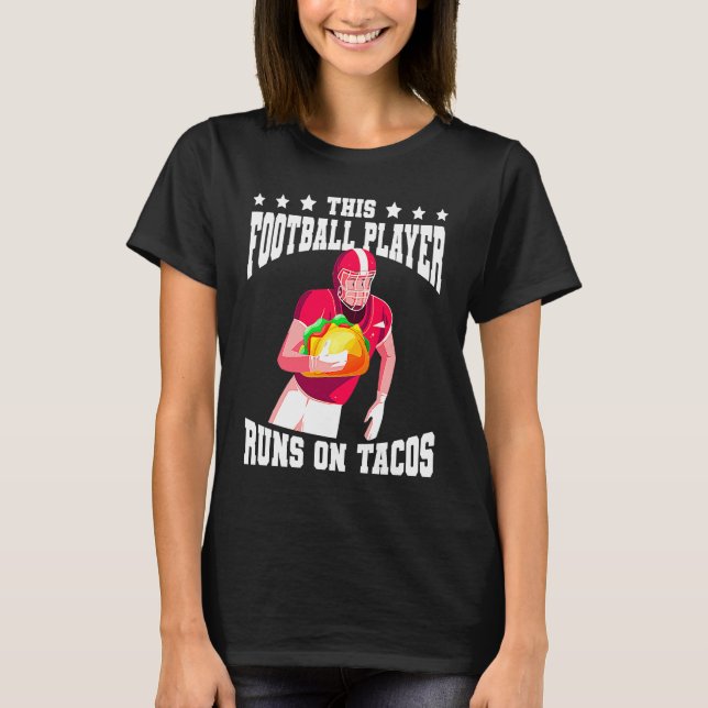 Camiseta Futbolista americano de fútbol Taco (Anverso)