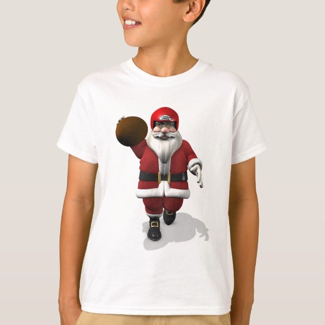 Camiseta Futbolista americano de Santa Claus (Anverso)
