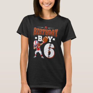 Camiseta Futbolista Dabbing 6 Fútbol de cumpleaños 6B