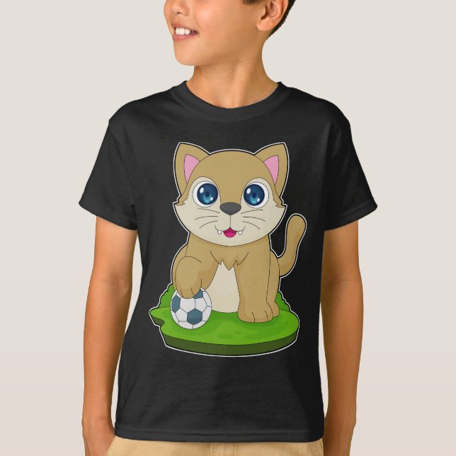 Camiseta Futbolista de fútbol de gato (Anverso)