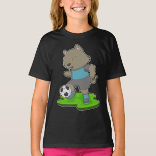 Camiseta Futbolista de fútbol de gato