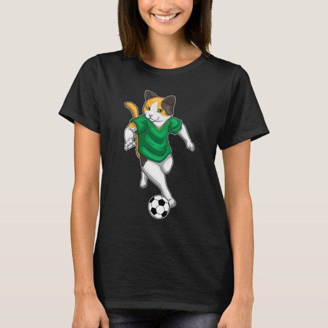 Camiseta Futbolista de fútbol de gato (Anverso)
