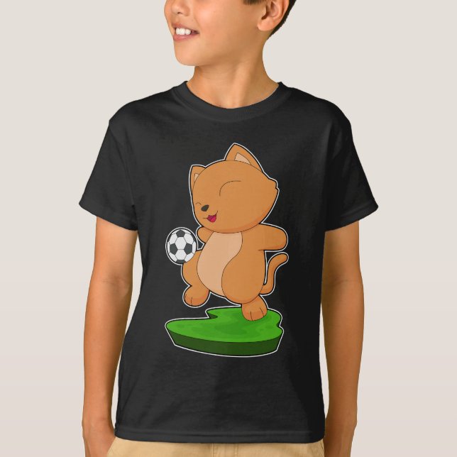 Camiseta Futbolista de fútbol de gato (Anverso)