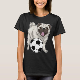Camiseta Futbolista del Pug Soccer