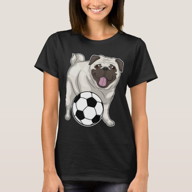 Camiseta Futbolista del Pug Soccer (Anverso)