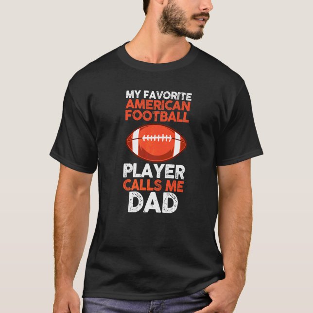 Camiseta Futbolista estadounidense padre padre padre (Anverso)