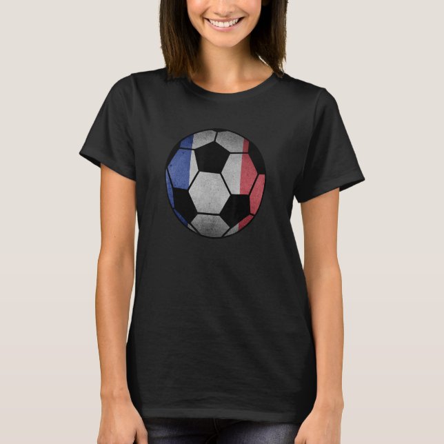 Camiseta Futbolista francés Bandera de Fútbol (Anverso)