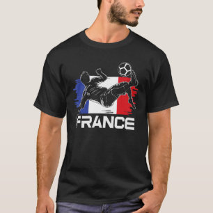 Camiseta Futbolista francés de la bandera de Francia