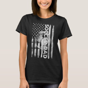 Camiseta Futbolista Papá Jugador De Bandera Estadounidense 
