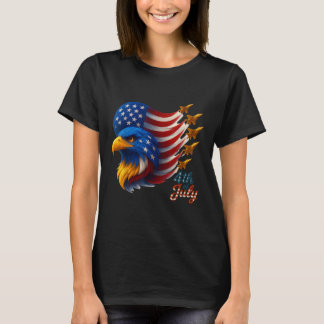 Camiseta Futbolista Patriótico Estadounidense Jets Bandera
