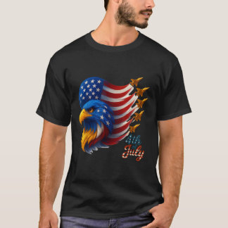 Camiseta Futbolista Patriótico Estadounidense Jets Bandera