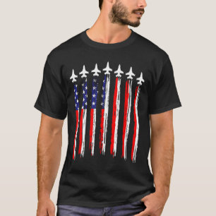 Camiseta Futbolista Patriótico Estadounidense Jets con band