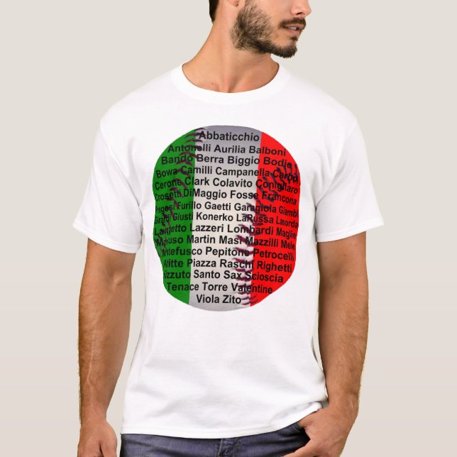Camiseta Futbolistas Del Béisbol De Italia (Anverso)