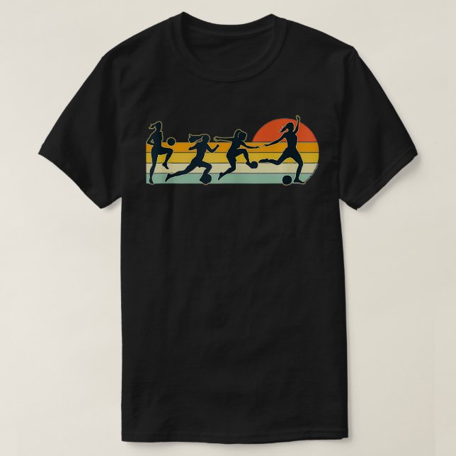 Camiseta Futbolistas Futbolistas Retro Sunset Soccer (Diseño del anverso)