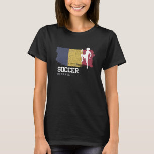 Camiseta Futbolistas mujeres de la bandera de Rumania en fú