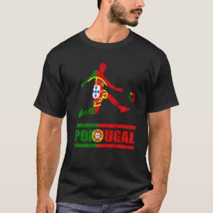 Camiseta Futebol jugador de fútbol portugués bandera portug