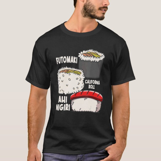 Camiseta Futomaki California Roll Ahi Nigiri Sushi (Anverso)
