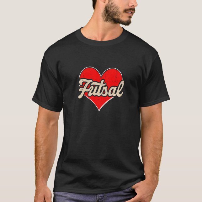 Camiseta Futsal Heart Graphic Indoor Soccer Player Football (Anverso)