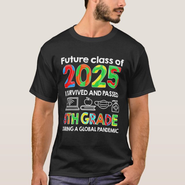 Camiseta Futura Clase De 2025 Octava Graduación 2021 (Anverso)