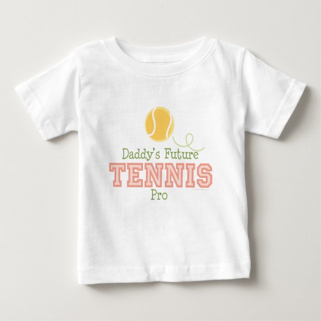 Camiseta futura del bebé del tenis del papá (Anverso)