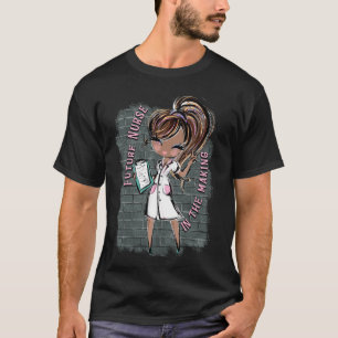 Camiseta Futura Enfermera Negra Hija Estudiante De Enfermer