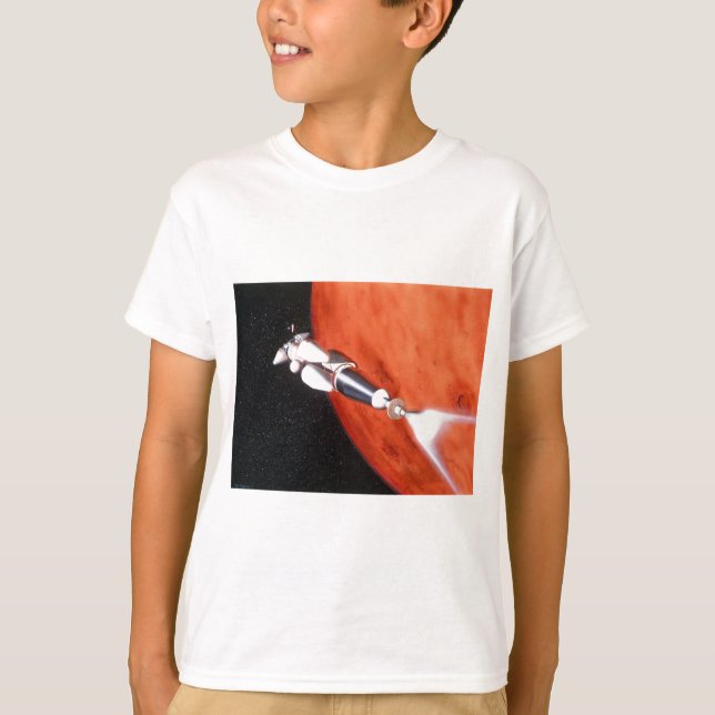 Camiseta Futura misión tripulada de Marte en órbita (Anverso)
