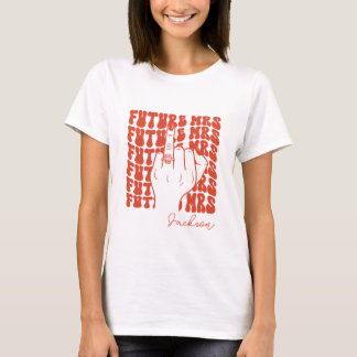 Camiseta Futura Sra. Apellido Personalizado Novia Negrita