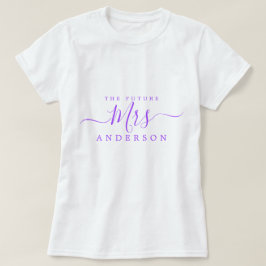 Camiseta Futura Sra Chic Script Nombre Personalizado Novia 