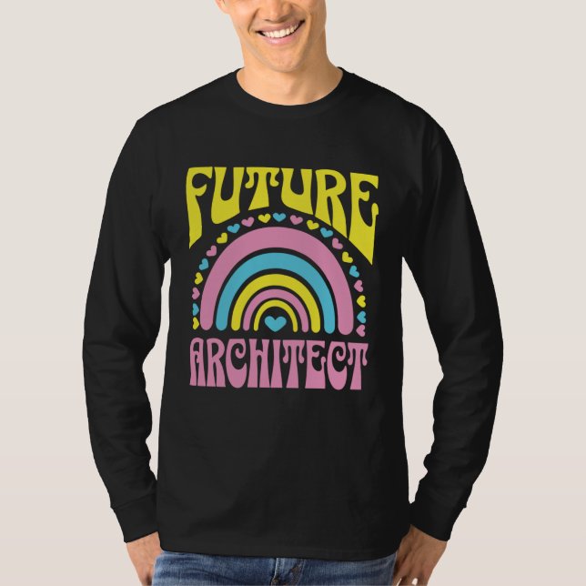 Camiseta Future Architect Bright Retro Rainbow Architects T (Anverso)