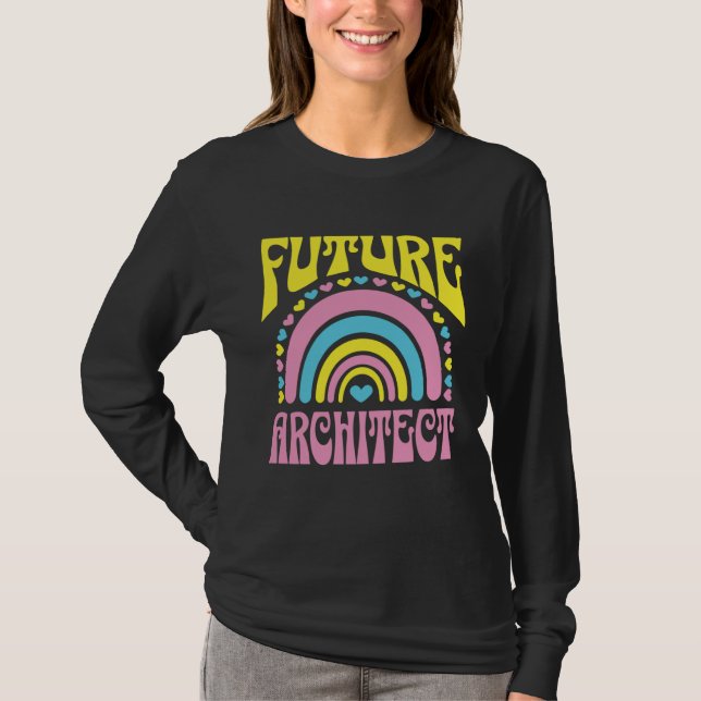 Camiseta Future Architect Bright Retro Rainbow Architects T (Anverso)