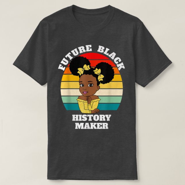 Camiseta Future Black History Maker Juneteenth HBCU Afro Gi (Diseño del anverso)