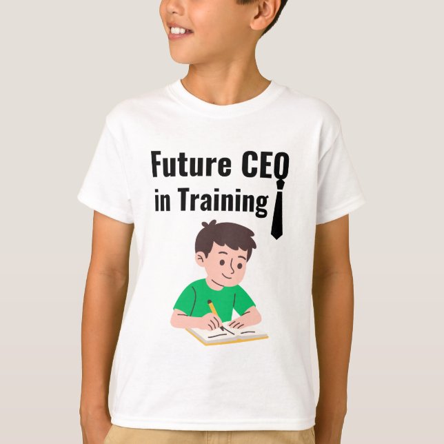 Camiseta Future CEO in Training Motivational Kids Shirt (Anverso)