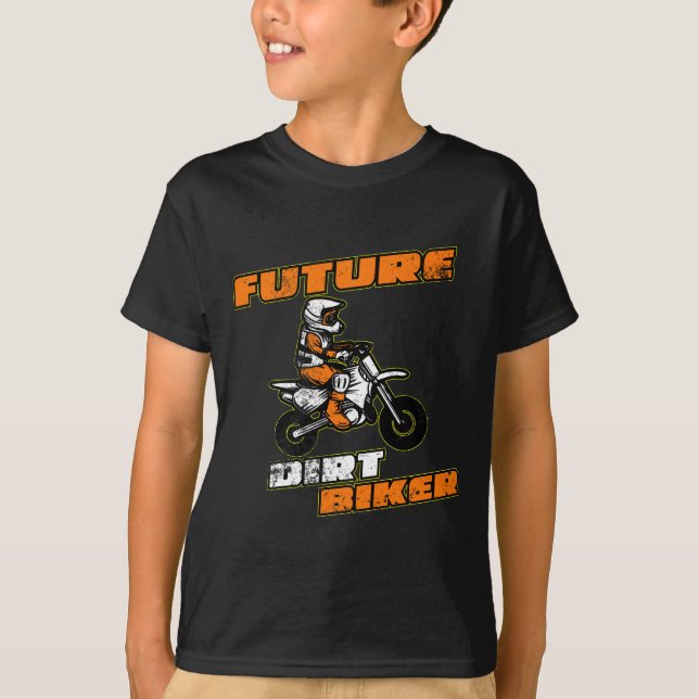 Camiseta Future Dirt Biker Funny Motocross Gift for Kids (Anverso)