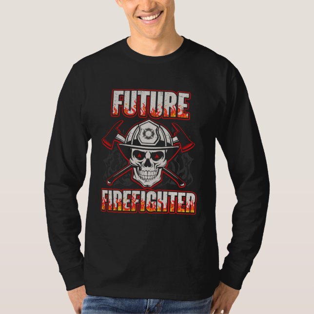 Camiseta Future Firefighter Men Women Thin Red Line Firefig (Anverso)