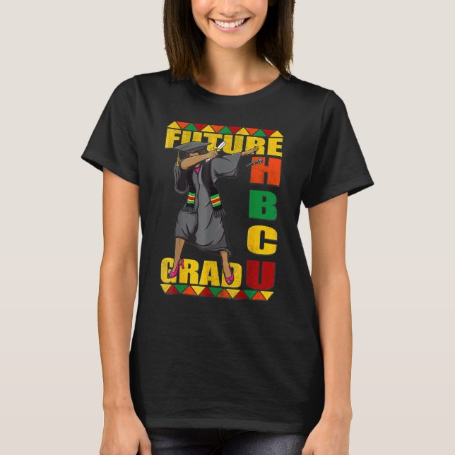 Camiseta Future HBCU Grad Black History Queen Melanin Afro  (Anverso)