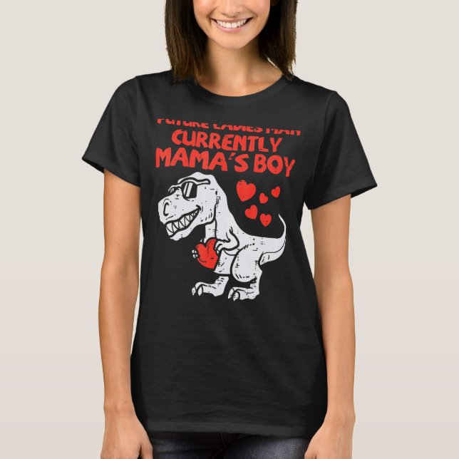 Camiseta Future Ladies Man Mamas Boy Dino Toddler Boys Vale (Anverso)