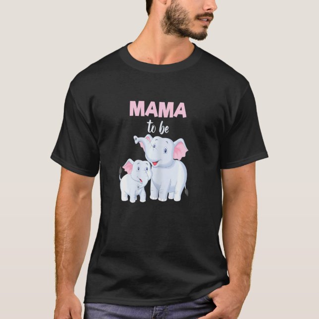 Camiseta Future Mom Elephant Mama Baby Shower Chica (Anverso)
