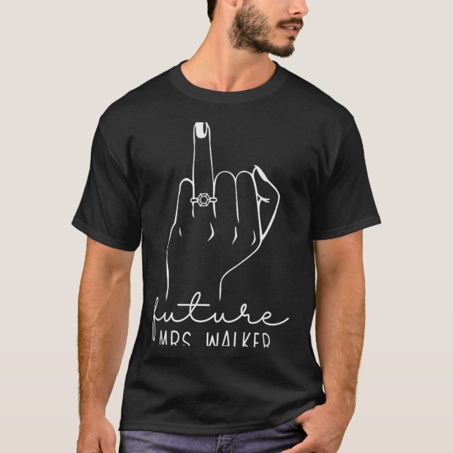 Camiseta Future Mrs. Walker New Bridal To Be Fiance Bachelo (Anverso)