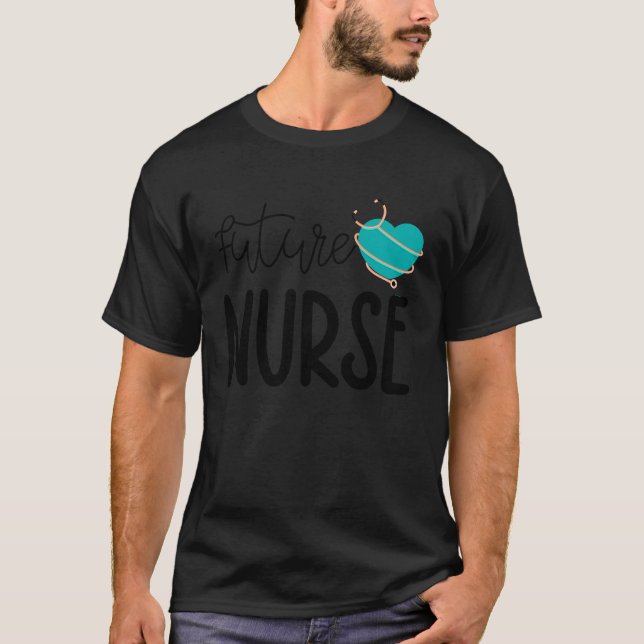 Camiseta Future Nurse Nursing Student Stethoscope Heart (Anverso)