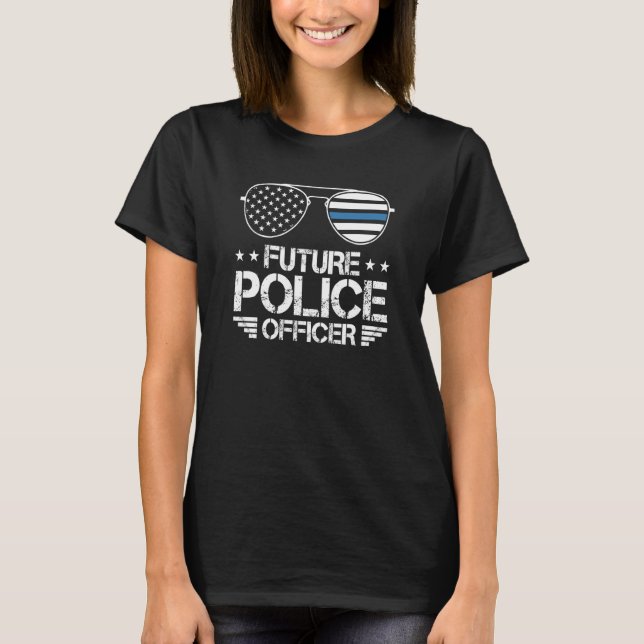 Camiseta Future Police Officer  Blue Line (Anverso)