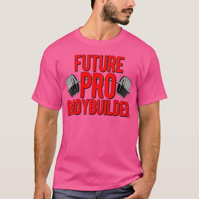 Camiseta Future Pro Bodybuilder Physique Atleta Barbell Fu (Anverso)